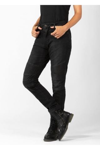 Kadın Full Kevlar Siyah Motosiklet Pantolonu JDD4010
