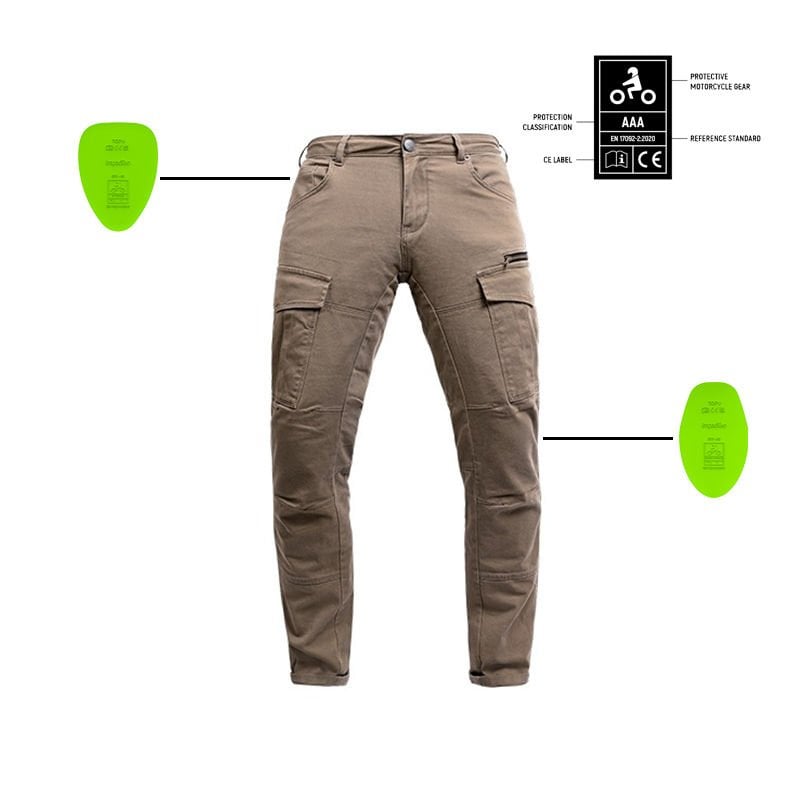 Unisex Bej Jeans Motosiklet Pantolonu John Doe Kevlar Jdc5004