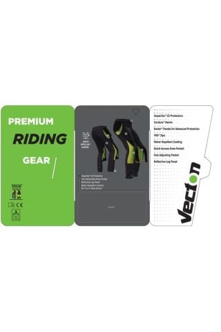 Vecton Ad Pro Black Kevlar Cordura Motosiklet Pantolonu