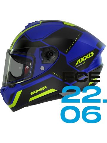 Axxis Draken S Sonar E7 Matt Blue Kask