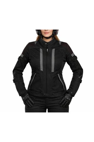 Vecton Kadın 4 Mevsim Korumalı Kevlar Motosiklet Montu XS