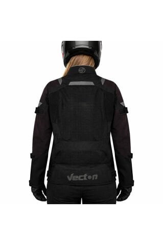 Vecton Kadın 4 Mevsim Korumalı Kevlar Motosiklet Montu XL