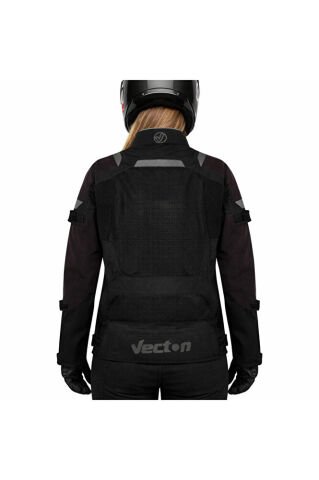 Vecton Kadın 4 Mevsim Korumalı Kevlar Motosiklet Montu M