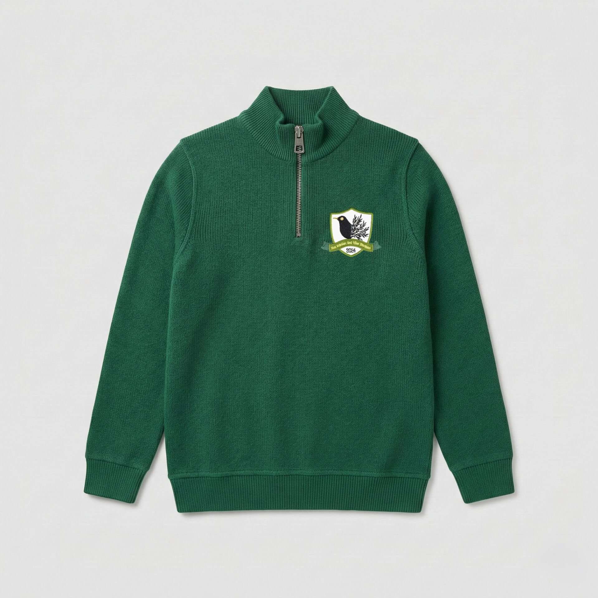 Zeytin Ağacı Okulu Fermuarlı Yeşil Sweat