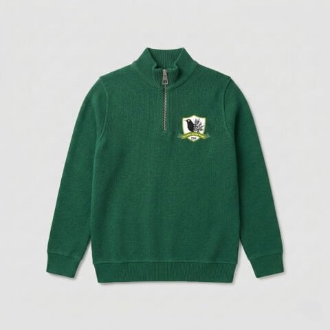 Zeytin Ağacı Okulu Fermuarlı Yeşil Sweat