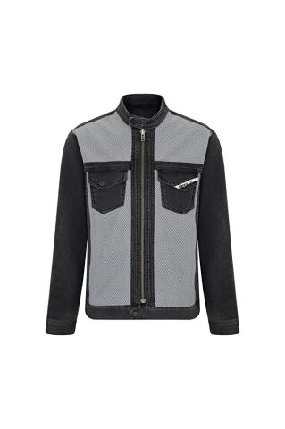 Fileli Yazlık Korumalı Motosiklet Ceket Antrasit 2XL