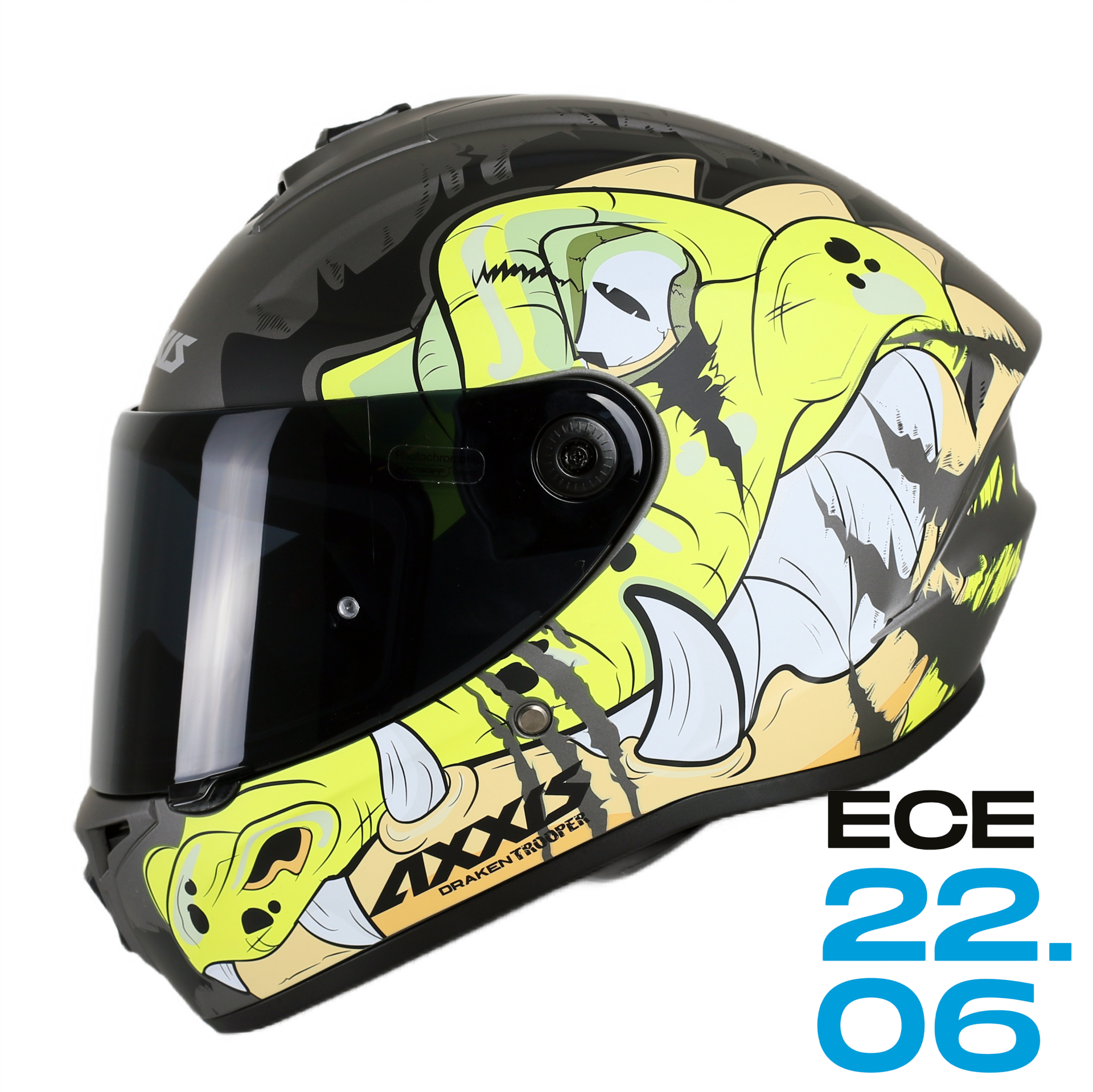 Axxis Draken S Trooper Matt Fluo Yellow