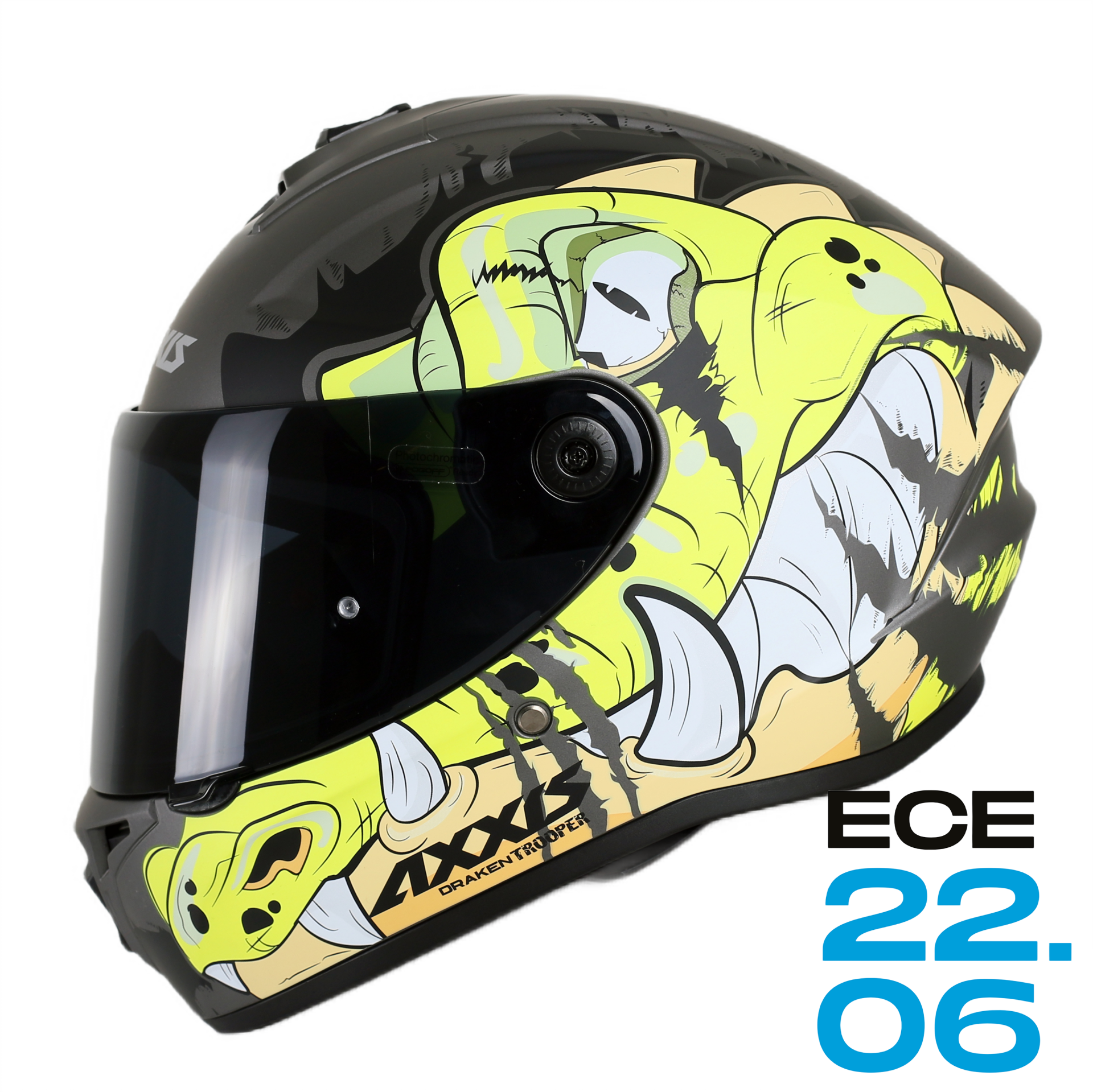 Axxis Draken S Trooper Matt Fluo Yellow